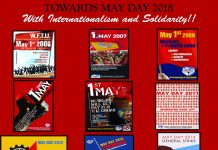 May Day 2018: With Internationalism and Solidarity!!