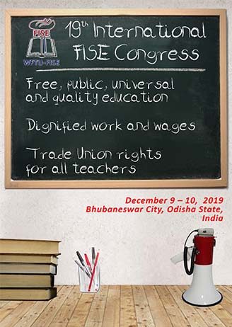 Poster for the Congress of FISE that will take place in Bhudaneswar City, Odisha State in India on December 9-10, 2019.