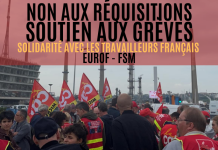NON AUX RÉQUISITIONS: SOUTIEN AUX GRÈVES, SOLIDARITÉ AVEC LES TRAVAILLEURS FRANÇAIS