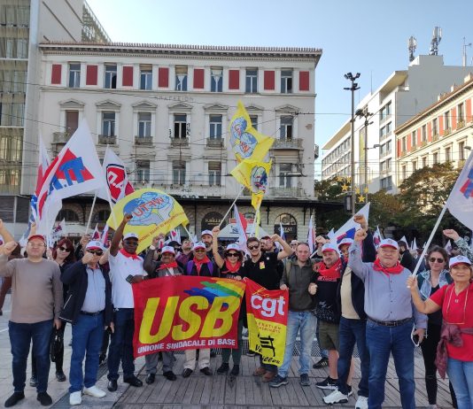 Greece: WFTU Secretariat participates in PAME strike rally