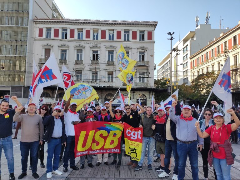 Greece: WFTU Secretariat participates in PAME strike rally