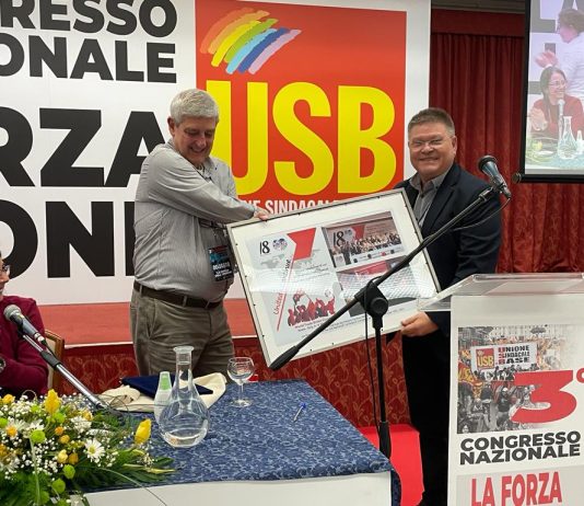 WFTU General Secretary Pambis Kyritsis addressed the 3rd National Congress of USB