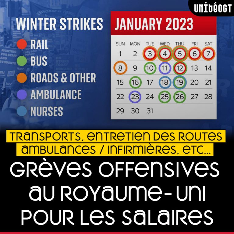 JANVIER NOIR DE GRÈVES : LA COLÈRE SOCIALE EXPLOSE AU ROYAUME-UNI