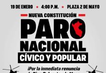 PERU: NATIONAL STRIKE 19 JANUARY