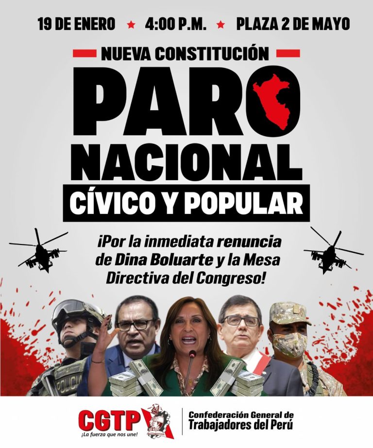 PERU: NATIONAL STRIKE 19 JANUARY