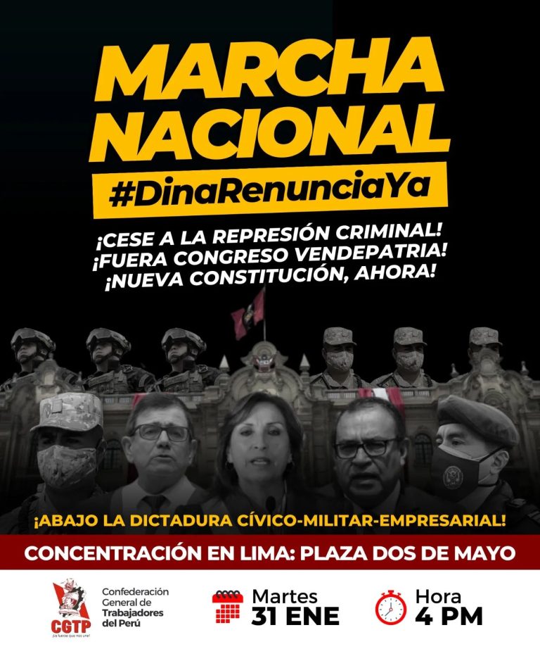 WFTU GS Solidarity Message with the people of Peru