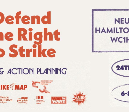24 Jan – Defend the right to strike rally and action planning meeting