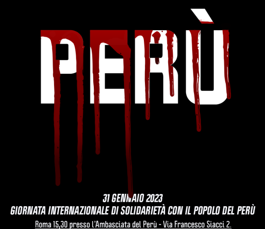 31 de enero de 2023 Día Internacional de Solidaridad con el Pueblo de Perú promovido por la Federación Sindical Mundial