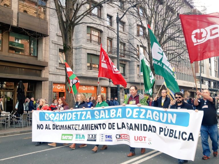Euskadi: miles de personas salimos el sábado en defensa de la sanidad pública