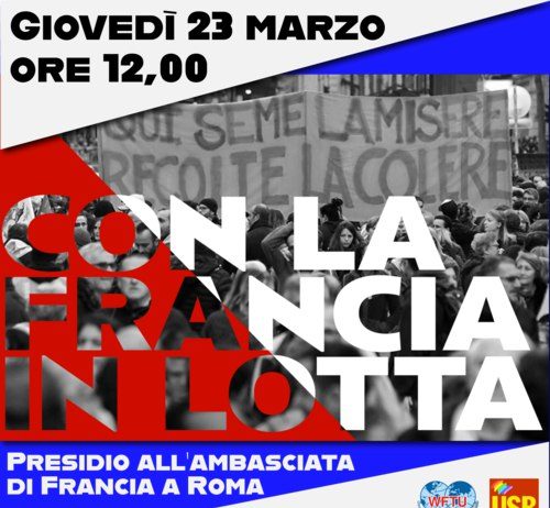 L’USB exprime son soutien et sa solidarité avec la lutte des travailleurs français contre la nouvelle attaque sur les retraites