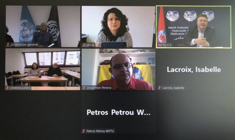First meeting of the new ILO DG and the WFTU GS