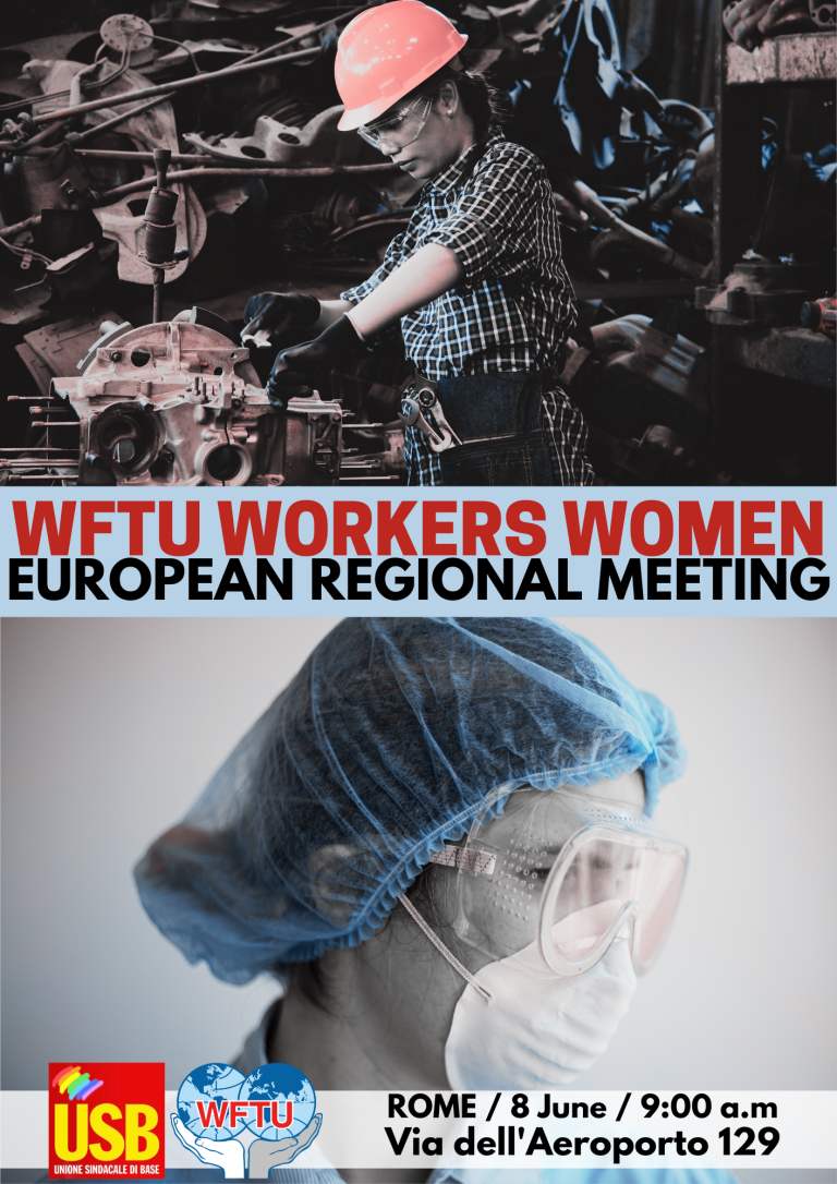 WFTU Workers Women European Regional Meeting: 8th June in Rome