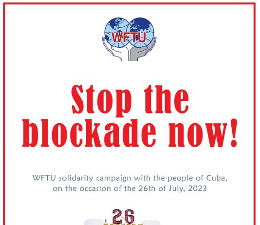 WFTU solidarity campaign with the people of Cuba