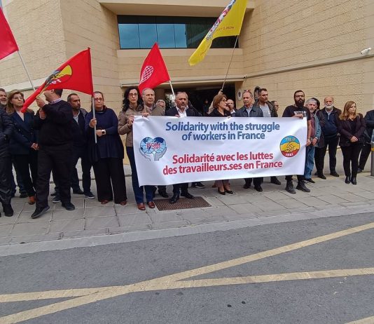 PEO denounces the persecution of French trade unionists