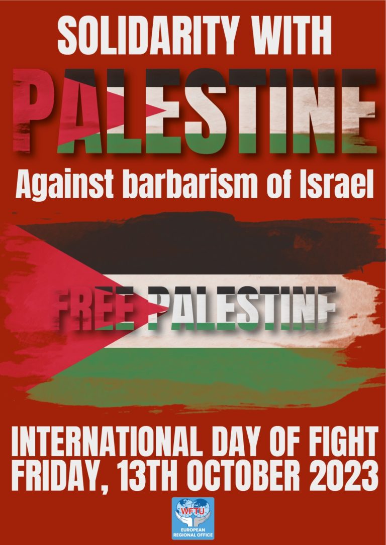 International day of solidarity with Palestine: Friday, 13th october 2023