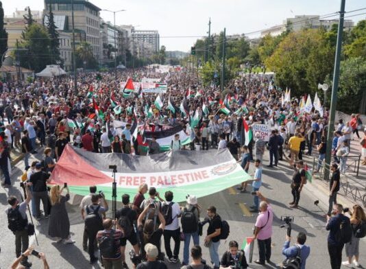 Greece: Enormous Demonstrations in Solidarity with Palestine