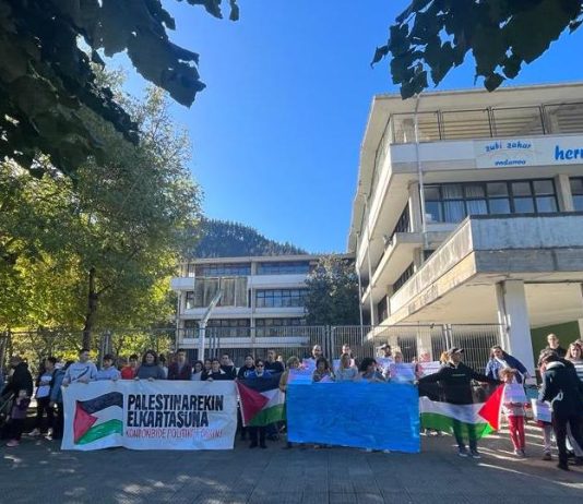 Euskadi: Hemos vuelto a exigir que se detenga la destrucción y ocupación del pueblo palestino