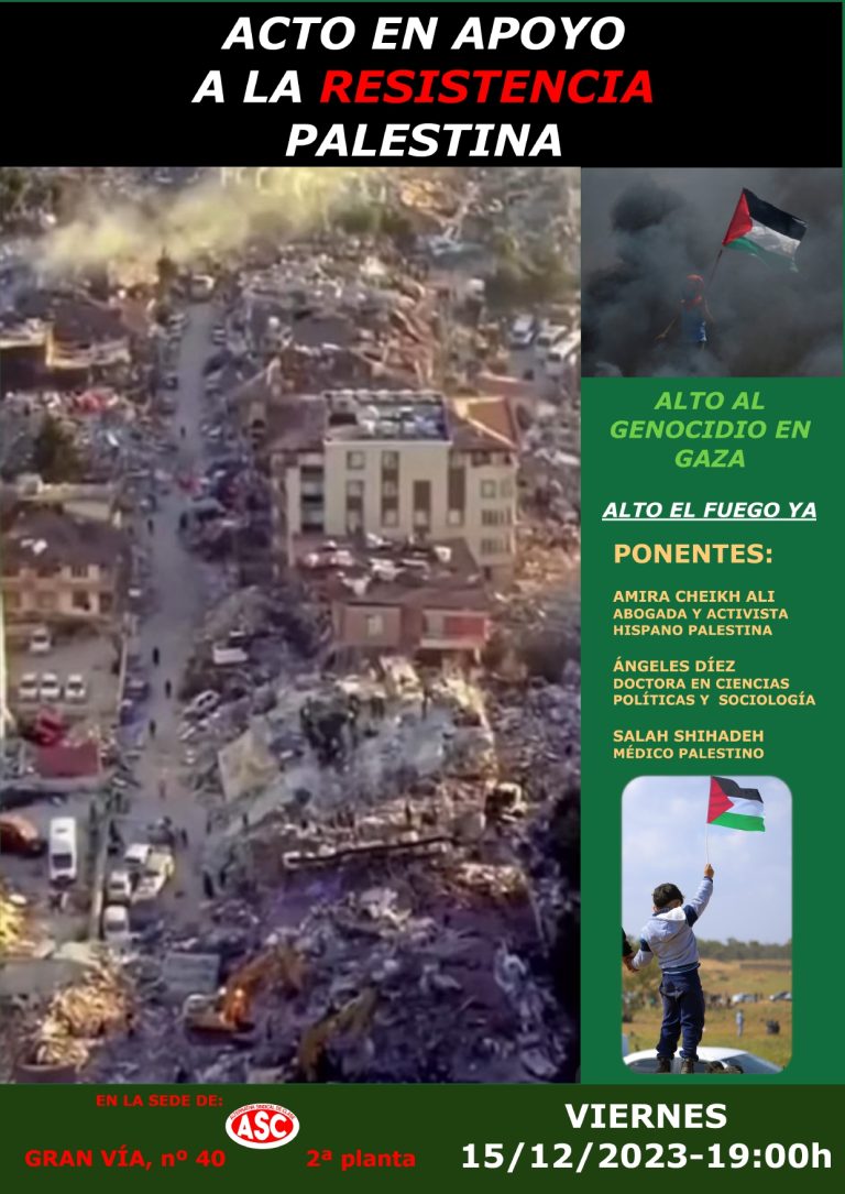 ASC: ACTO EN APOYO A LA RESISTENCIA PALESTINA