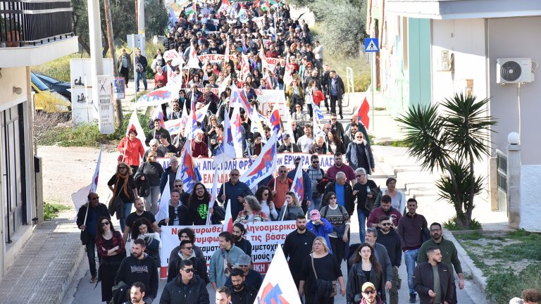 Massive protest against Greek participation to USA-EU imperialist plans