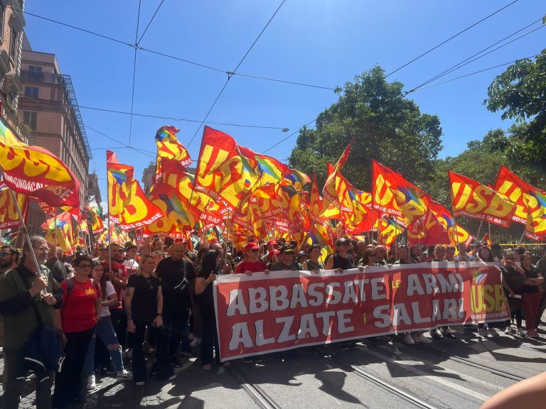 USB in the big demonstration against Meloni government and war economy