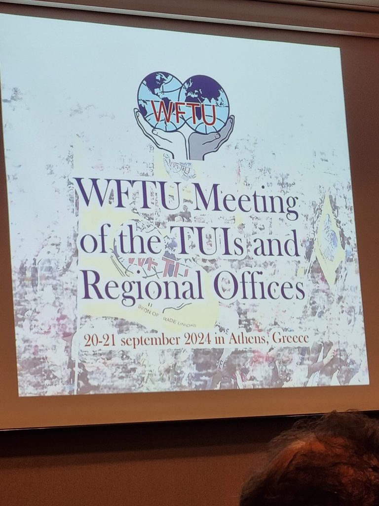 Resolution of the meeting of the WFTU Secretariat, the leaderships of the TUIs and the coordinators of the Regional Offices