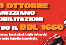 USB: 19th October mobilisation in all cities against repression against DDL 1660. They will not stop our struggles