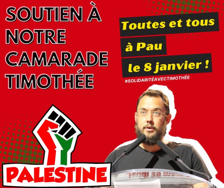 Solidarity with the persecuted trade unionist Timothee Esprit