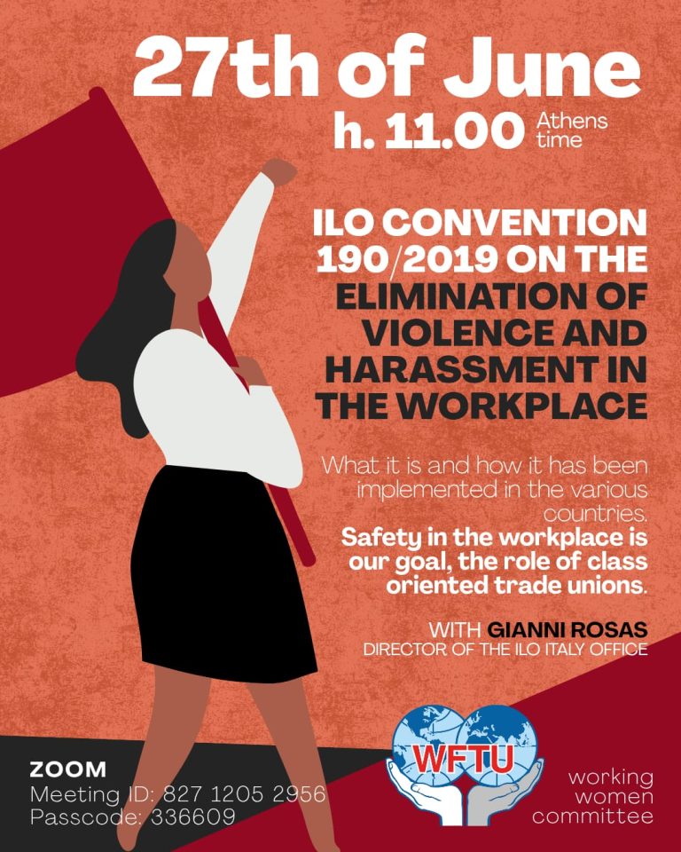 ZOOM/ILO Convention 190/2019 on the elimination of violence and harassment in the workplace.