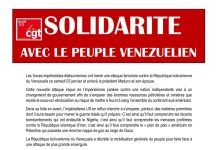 La CGT : Solidarite avec le Peuple Venezuelien!