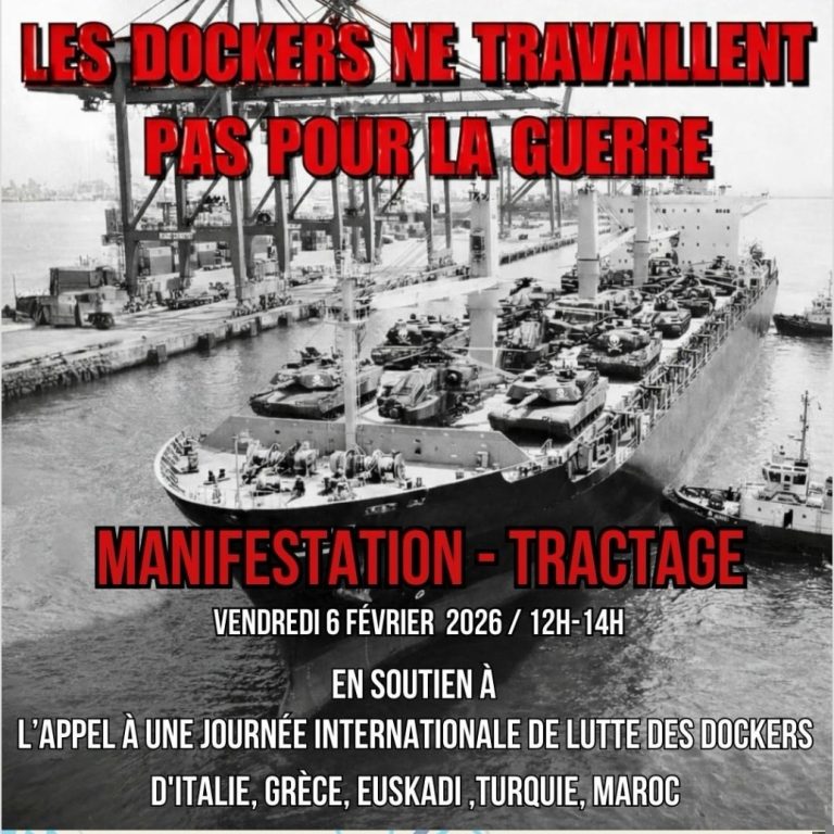 6th February 2026: French dockworkers will join the Strike