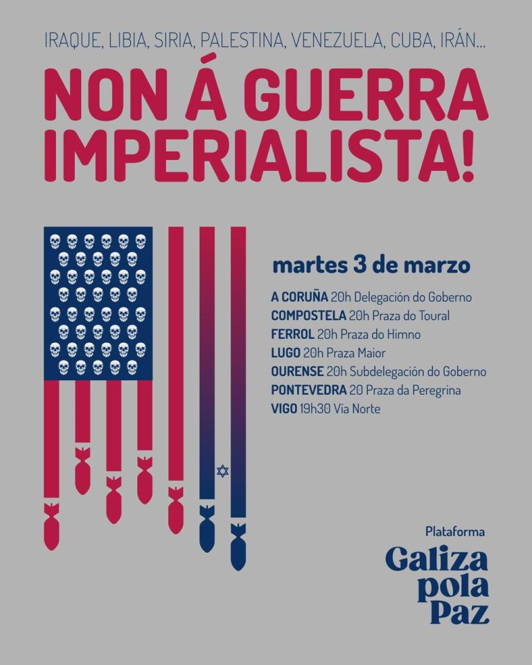 Galiza por la Paz: DECLARACIÓN DA PLATAFORMA GALIZA POLA PAZ DIANTE DO ATAQUE CONTRA A REPÚBLICA ISLÁMICA DE IRÁN