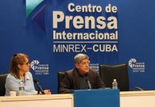 Intercambio del vicecanciller Carlos Fernández de Cossío, con prensa nacional y extranjera acreditada en Cuba y en tránsito