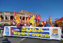 USB: manifestation in Rome for Cuba during the International Week of Solidarity with Cuba