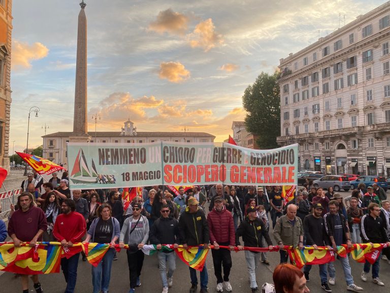 USB: On 18 May, take to the streets for Palestine, against rearmament and the complicity of the Italian government and the EU