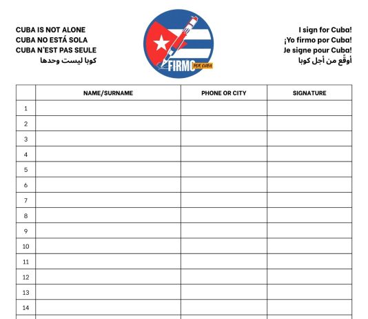 Firmo por Cuba