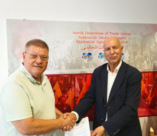 WFTU General Secretary Meets with Polisario Front Representative