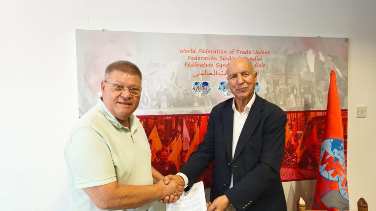 WFTU General Secretary Meets with Polisario Front Representative