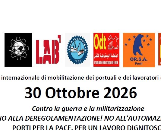 30 October 2026: International Day of Action of Dockworkers and Port Workers against war and militarization
