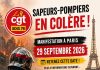 29th September 2026: CGT solidarity with firefighters’manifestation in Paris