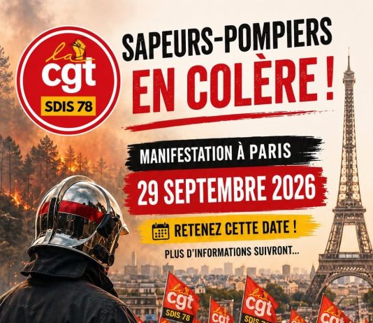 29th September 2026: CGT solidarity with firefighters’manifestation in Paris
