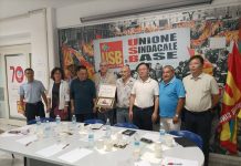 USB meeting with Hunan Chinese Trade Union delegation in Rome