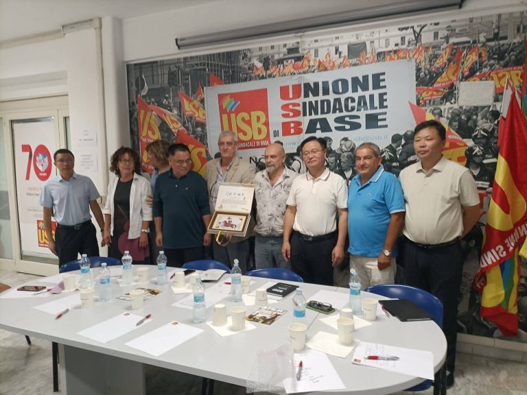 USB meeting with Hunan Chinese Trade Union delegation  in Rome